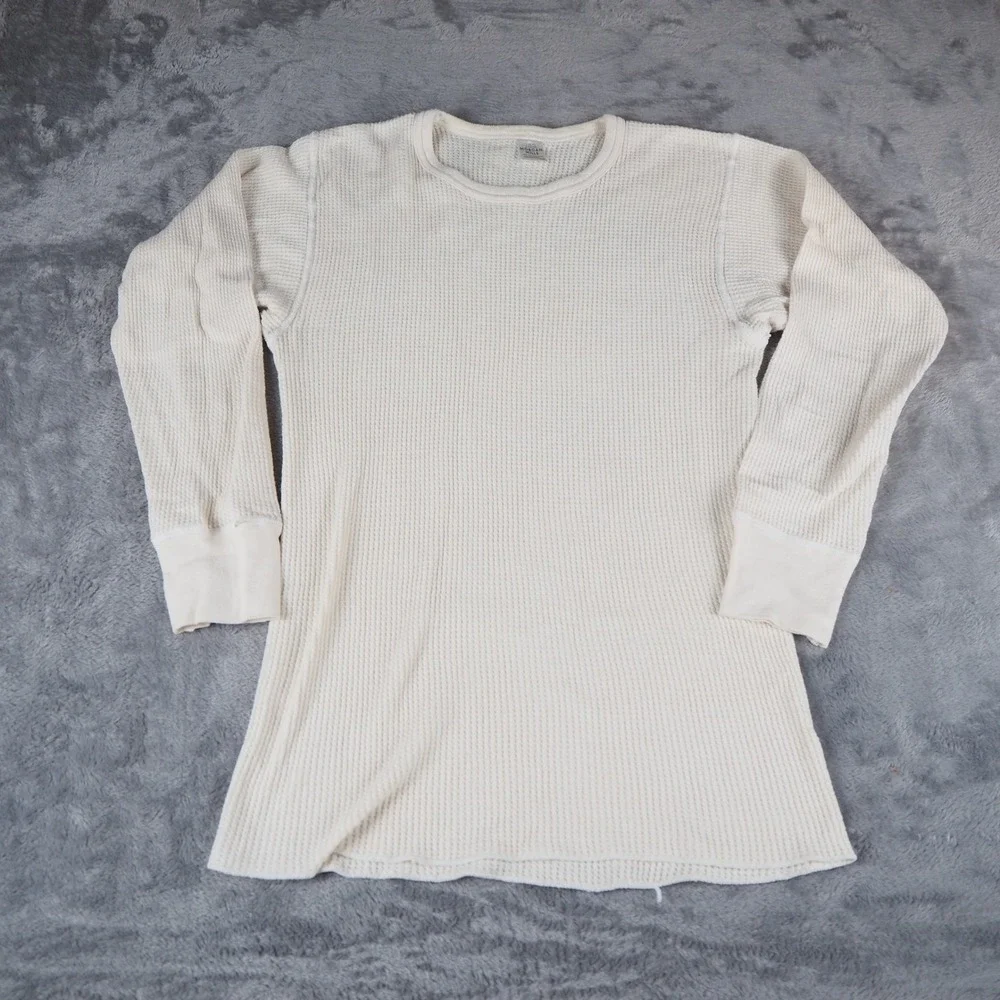 VTG Morgan Mills Thermal Waffle Knit‎ Top Mens L Cotton Long Sleeve Undershirt